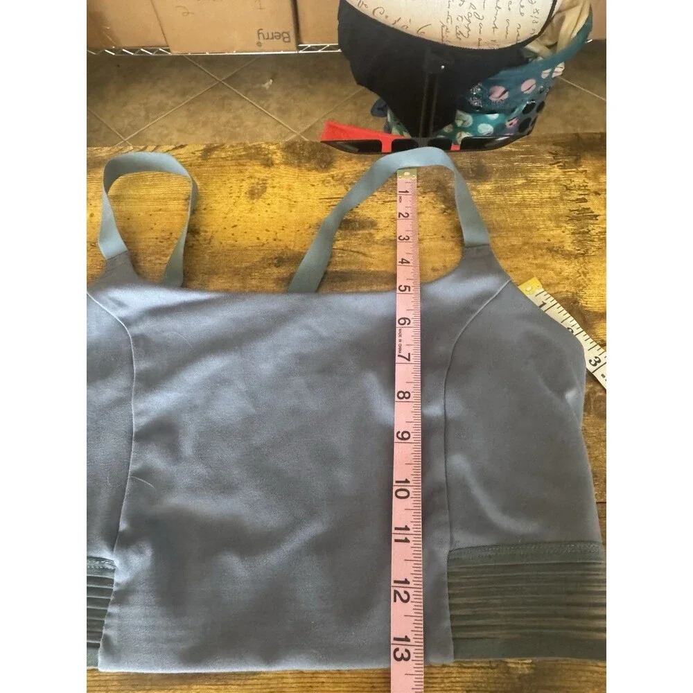 All In Motion Sports Bra Blue Gray Cropped Top Mesh Yoga Pilate Gym  Sz XXL